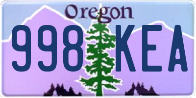 OR license plate 998KEA