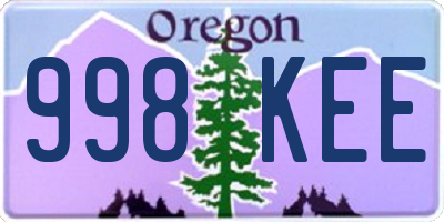 OR license plate 998KEE