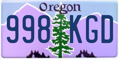 OR license plate 998KGD