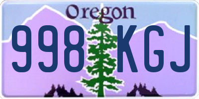 OR license plate 998KGJ
