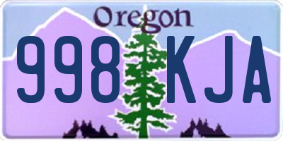 OR license plate 998KJA