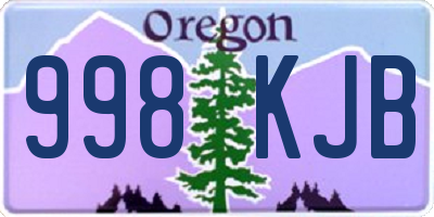 OR license plate 998KJB