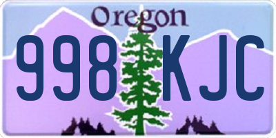 OR license plate 998KJC