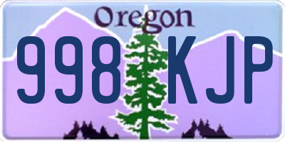 OR license plate 998KJP