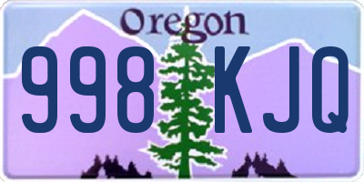 OR license plate 998KJQ