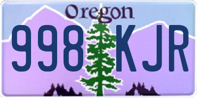 OR license plate 998KJR