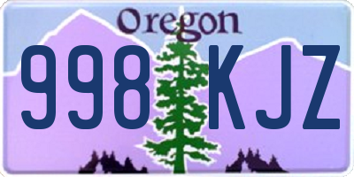 OR license plate 998KJZ