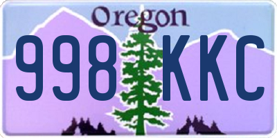 OR license plate 998KKC