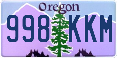 OR license plate 998KKM