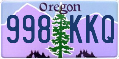 OR license plate 998KKQ