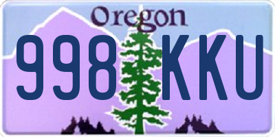 OR license plate 998KKU