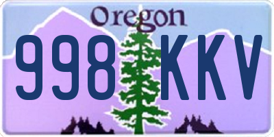 OR license plate 998KKV