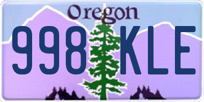 OR license plate 998KLE