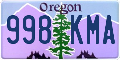 OR license plate 998KMA