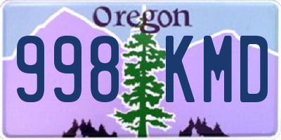 OR license plate 998KMD