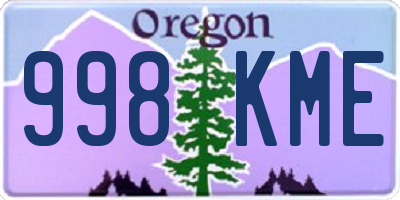 OR license plate 998KME