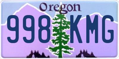 OR license plate 998KMG