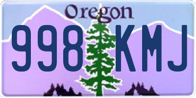 OR license plate 998KMJ