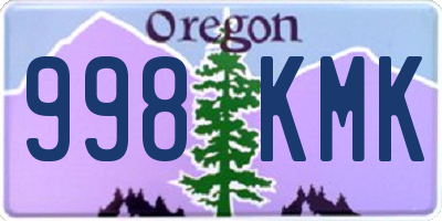 OR license plate 998KMK