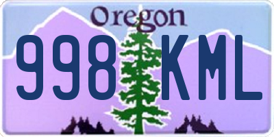 OR license plate 998KML