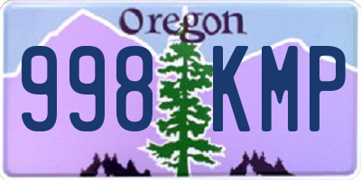 OR license plate 998KMP