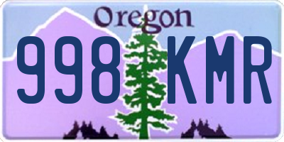 OR license plate 998KMR