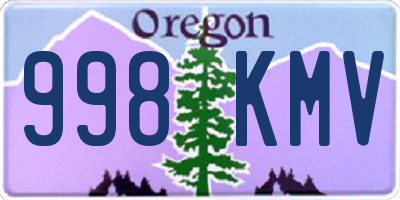 OR license plate 998KMV