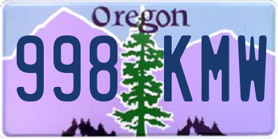 OR license plate 998KMW