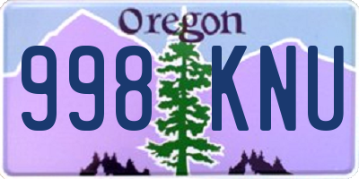 OR license plate 998KNU