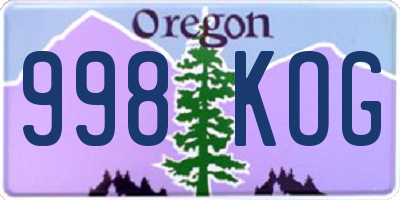 OR license plate 998KOG