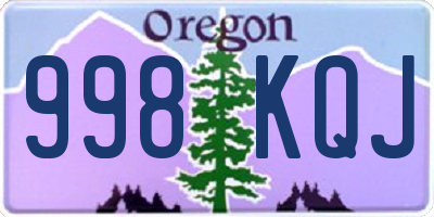 OR license plate 998KQJ