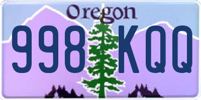 OR license plate 998KQQ