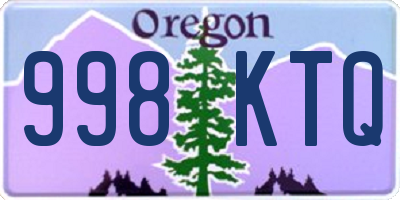 OR license plate 998KTQ