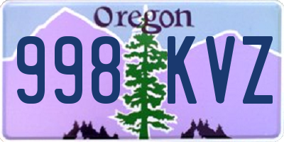 OR license plate 998KVZ