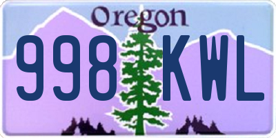 OR license plate 998KWL