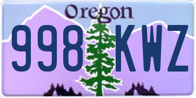 OR license plate 998KWZ