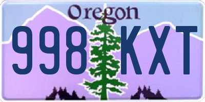 OR license plate 998KXT