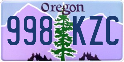 OR license plate 998KZC