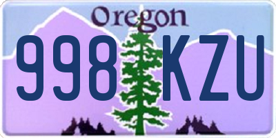 OR license plate 998KZU