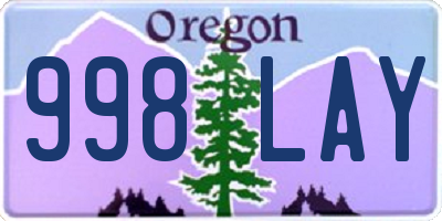 OR license plate 998LAY