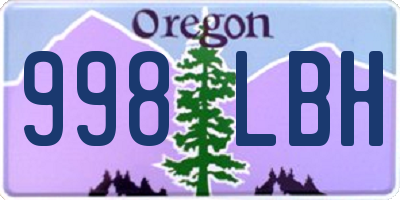 OR license plate 998LBH