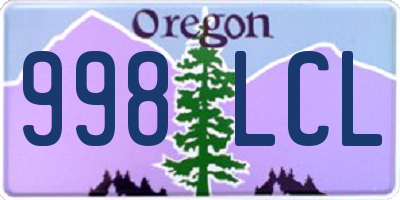 OR license plate 998LCL
