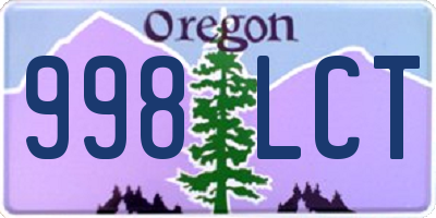 OR license plate 998LCT