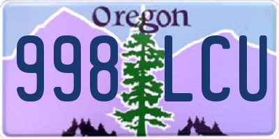 OR license plate 998LCU