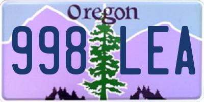 OR license plate 998LEA