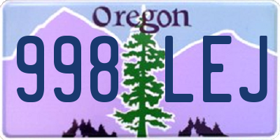 OR license plate 998LEJ