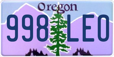 OR license plate 998LEO