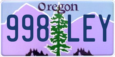 OR license plate 998LEY