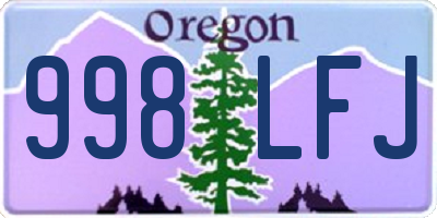 OR license plate 998LFJ