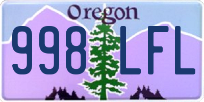 OR license plate 998LFL